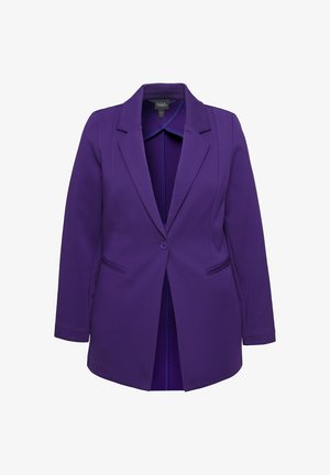 Ulla Popken A-LINIE REVERSKRAGEN STRETCHKOMFORT - Blazer - purple