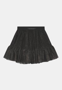 TWINSET SKIRT - A-linjainen hame - nero/oro