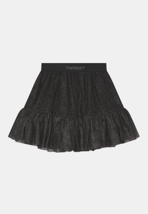 TWINSET SKIRT - Jupe trapèze - nero/oro