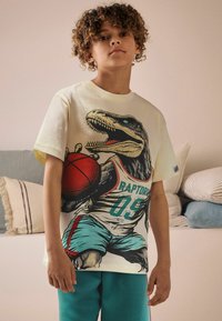 Next SET - Pyžamová sada - white blue dinosaur