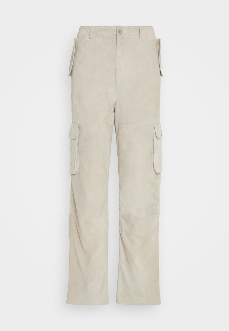 Deadwood Leren broek graniet