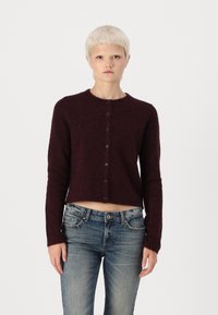 Gina Tricot CARDIGAN - Casaco de malha - dark wine
