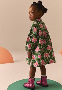 Next Skjortekjole - pink green bow print