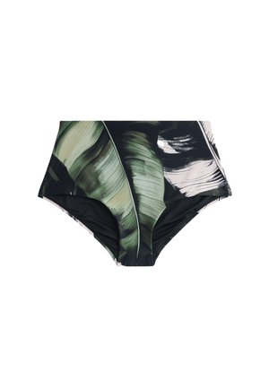 Next HIGH WAIST - Bikiinide alumine osa - green black leaf