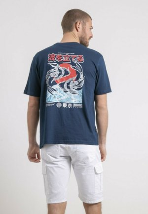Ritchie Jeans NIGORILLE - T-shirt imprimé - blue