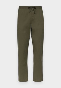 GAP STRAIGHT ESSENTIAL EASY PANT - Nadrágok - black moss