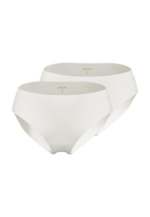 Zwei Paar weiße nahtlose Damen-Slips, Größe M, mit „JOOP!“ Branding an der Innenseite des Bundes.