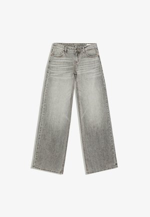 Bershka, LOW-RISE WIDE-LEG - JEANS 00067156 - Wide leg - grey