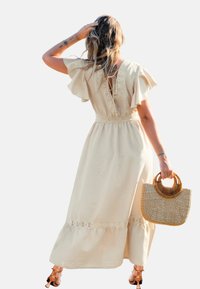 Cupshe ELEGANT FLORAL PLUNGE - Maxi šaty - beige