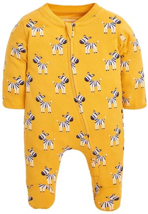 JoJo Maman Bébé ZEBRA PRINT ZIP  - Overal na spanie - mustard