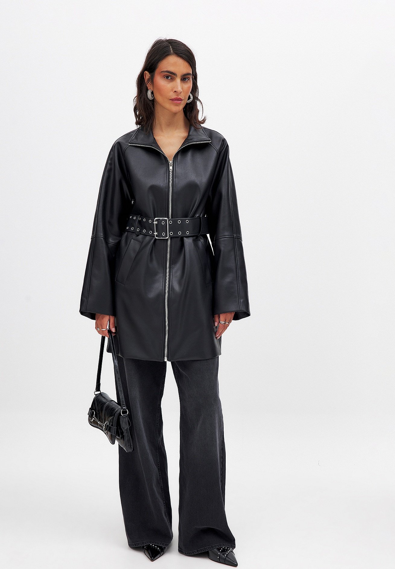 NA-KD Kunstlederjacke - black/schwarz - Zalando