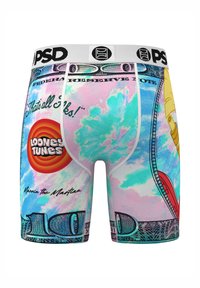 Kleurrijke herenboxershorts met een ontwerp van een dollarbiljet. Voorzien van Looney Tunes afbeeldingen en tekst, met een zachte tailleband voor comfort.