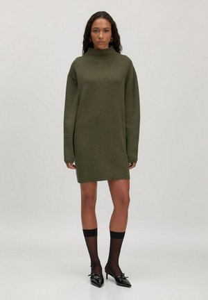 OLA - Gebreide jurk - khaki grün