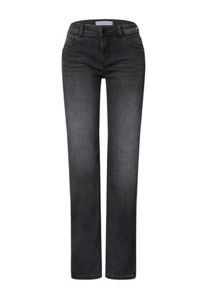 Street One, MID WAIST STRAIGHT LEG JEANS IM CASUAL FIT - Jeans Straight Leg - black washed