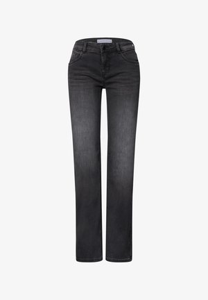 Street One, MID WAIST STRAIGHT LEG JEANS IM CASUAL FIT - Jeans Straight Leg - black washed