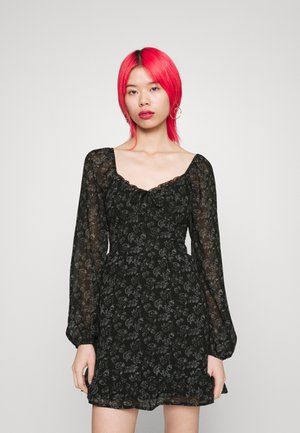 Hollister Co. EMEA LOTP PRETTY CORSET  - Cocktail φόρεμα / Φόρεμα για πάρτι - black ditsy