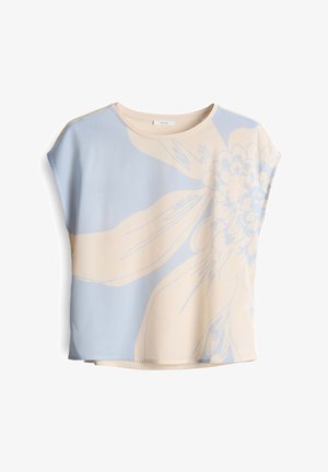 OPUS, REGULAR FIT FLORAL PRINT - T-Shirt print - oxford blue