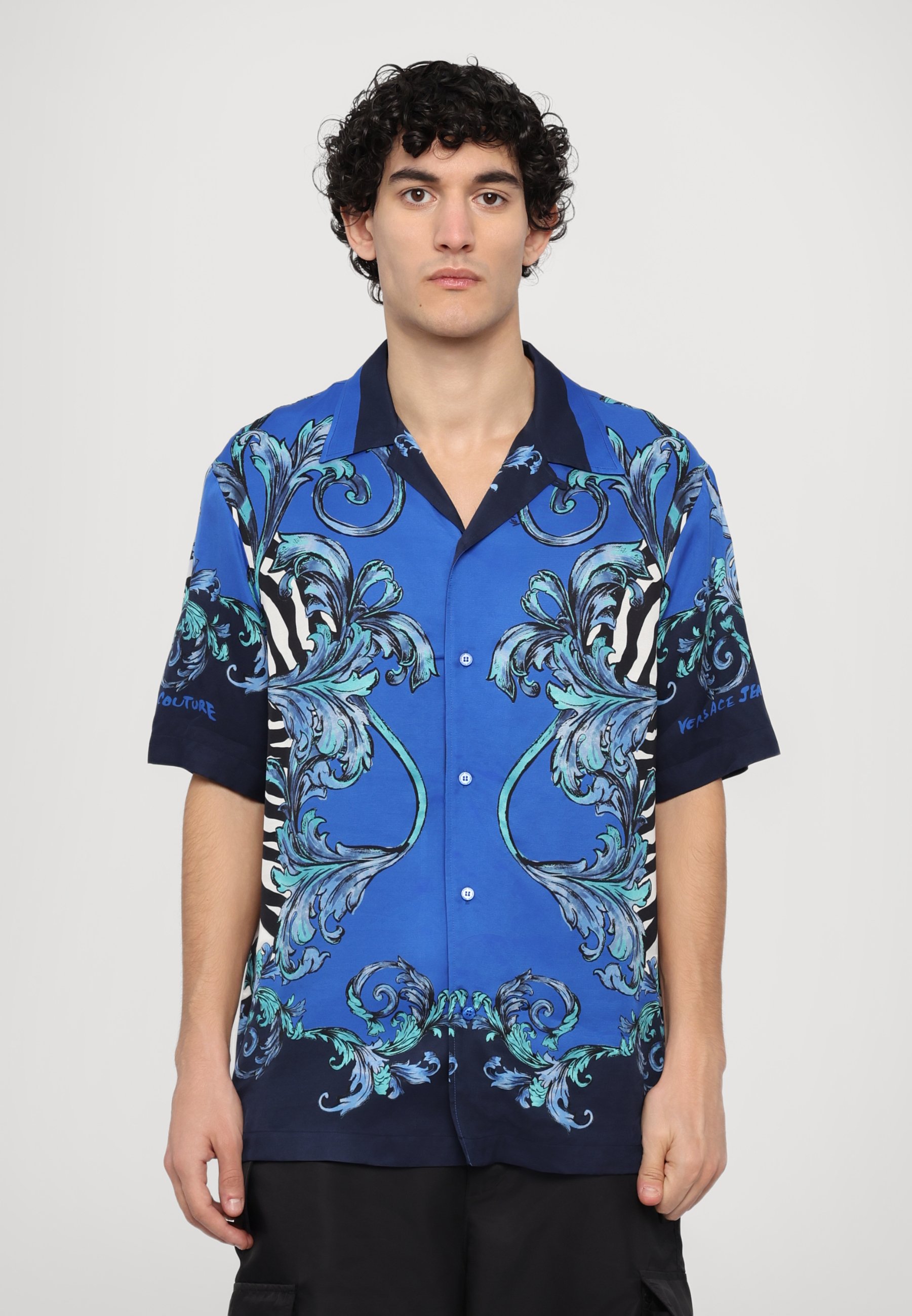 Versace Jeans Couture PAN ZEBRA BAROCCO - Camicia - blu