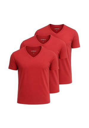 3 PACK  V-NECK   - Camiseta básica - red