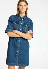 Selected Femme Dongerikjole - medium blue denim