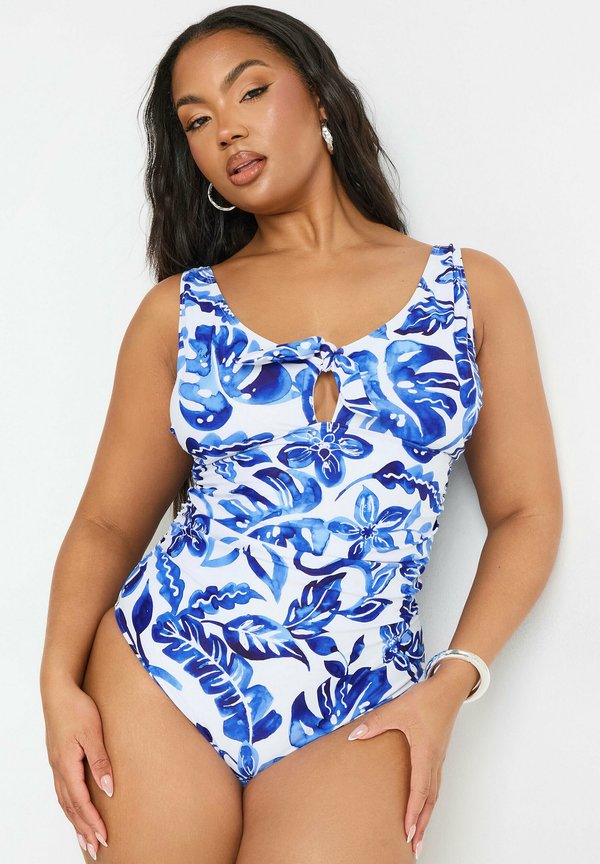 FLORAL TIE FRONT - Badeanzug