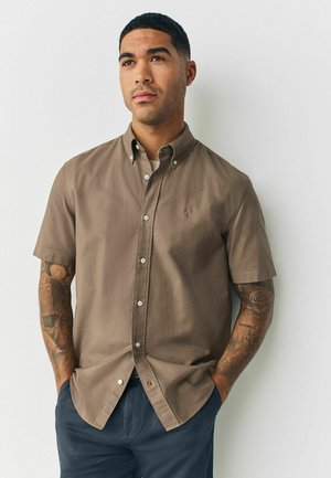 REGULAR FIT - SHORT SLEEVE OXFORD - Overhemd - stone natural