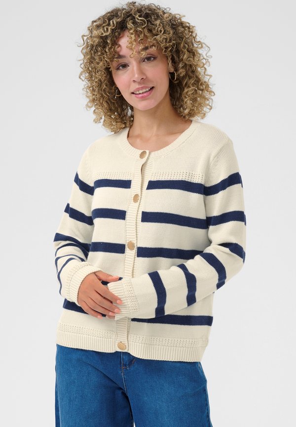 Strickjacke - eggnog ocean cavern stripe