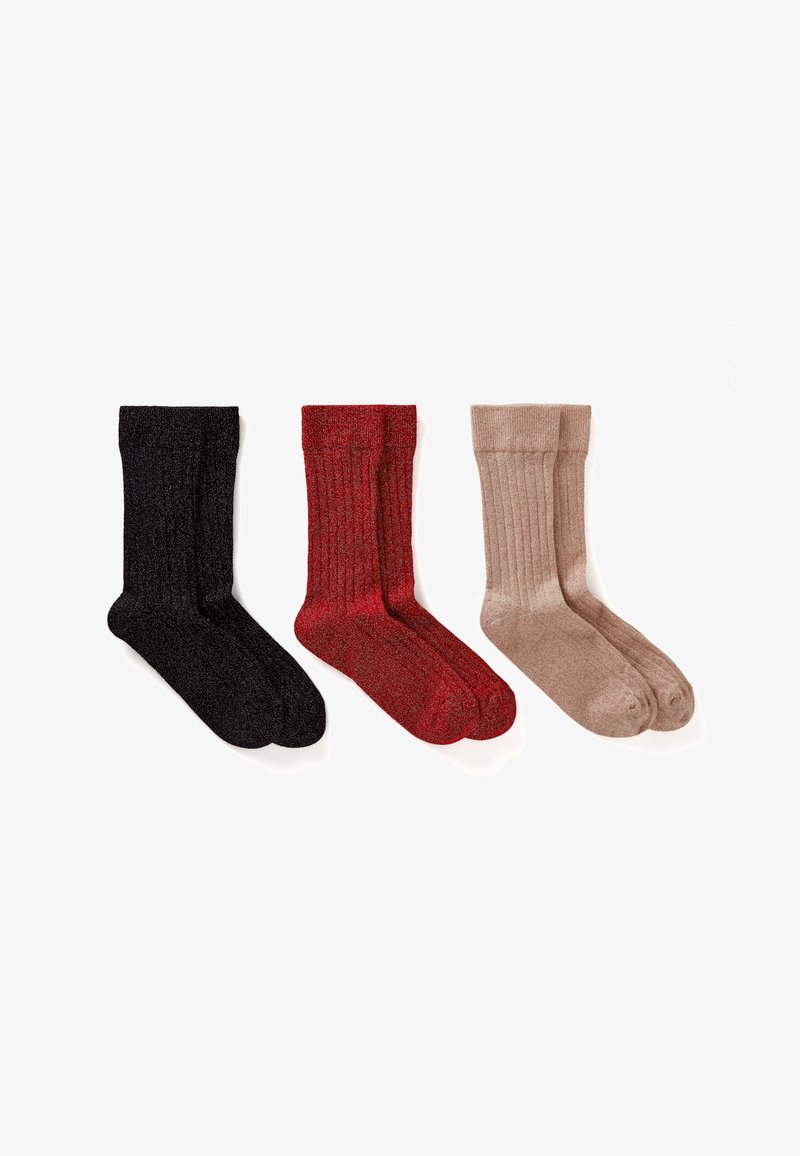 United Colors of Benetton GIFT BOX WITH 3 PAIRS WITH CHRISTMAS MOTIFS PACK - Calze - red