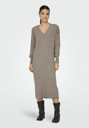 Brandie Roll Neck Dress Chicory Coffee