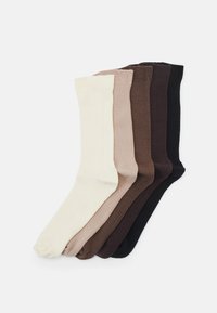 Anna Field - 5 PACK - Strumpor - beige/brown/dark brown Miniatyrbild 1