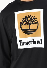 Timberland COLORED LONG SLEEVE TEE - Pitkähihainen paita - black