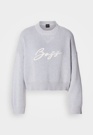 BOSS FINEVRA - Jumper - silver-coloured