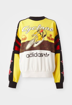 adidas Originals CYCLING CREW - Sweatshirt - yellow/cloud white/black