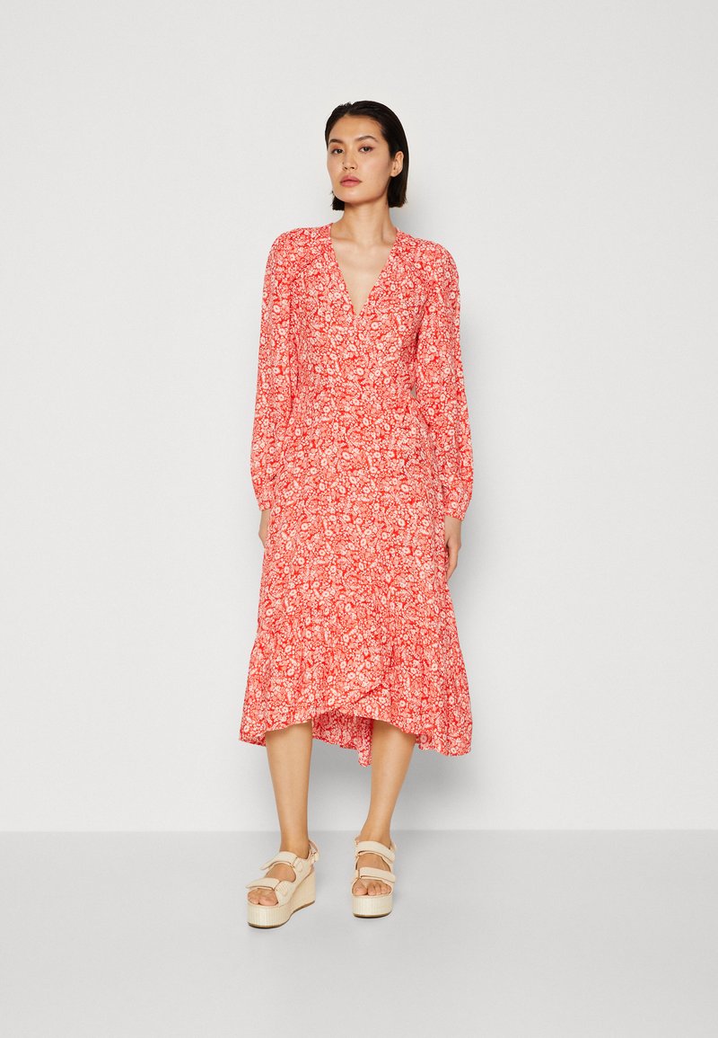 Marks & Spencer WRAP DRESS Robe de jour red mix/rouge ZALANDO.FR