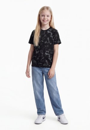Nike Sportswear TEE UNISEX - Potiskana majica - black/white