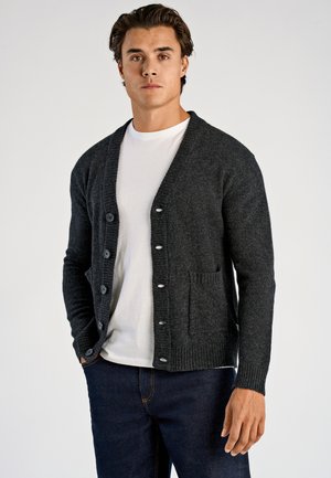 BUTTON - Gilet - charcoal mel