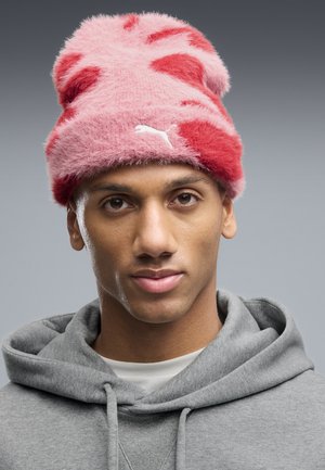 Puma, AUFGERAUTE, BEDRUCKTE BEANIE MIT MITTELHOHER KRONE UNISEX - Bonnet - dusky rosewood