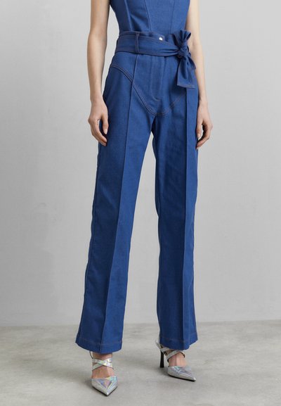Sara Battaglia HIGH WAISTED PANTS - Straight leg jeans - blue denim