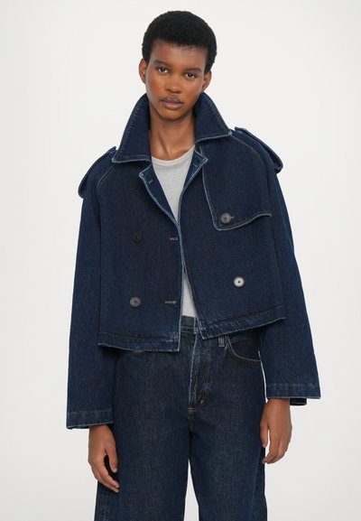 CLOSED CROPPED TRENCH - Farkkutakki - dark blue