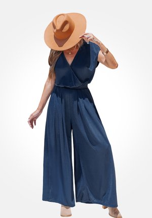 ELEGANT WIDE-LEG - Mono - dark blue navy