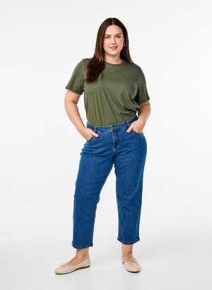 Zizzi, GEKÜRZTE VERA - Straight leg jeans - blue denim