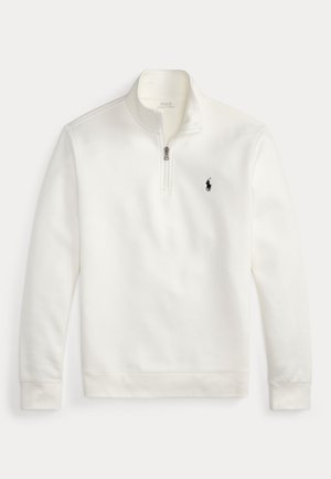 DOUBLE-KNIT QUARTER-ZIP PULLOVER - Mikina - white