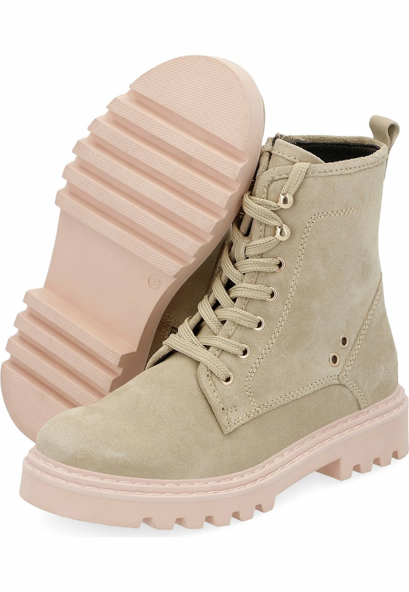 Damen Ankle Boots | COX Schnürstiefelette beige - RH45735 Damen Ankle Boots | COX Schnürstiefelette beige - RH45735