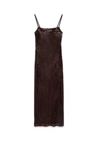 FLORAL - Dolga obleka - dark brown