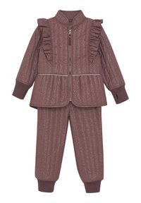 EN FANT SET WITH GLITTER - Pantalon classique - rose taupe