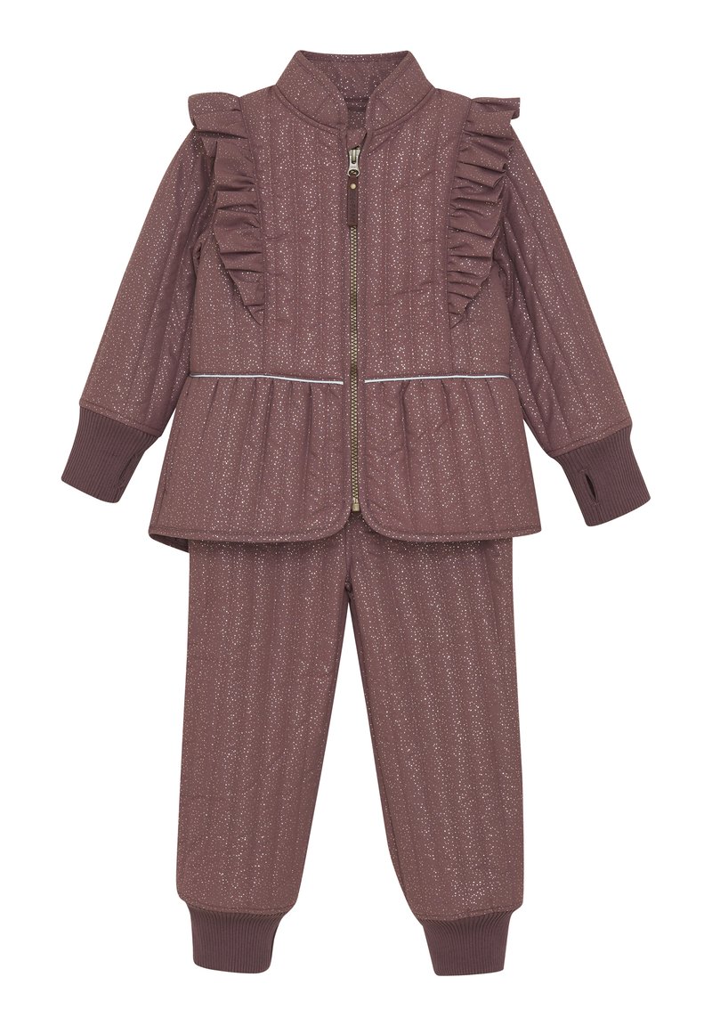 EN FANT SET WITH GLITTER - Broek - rose taupe