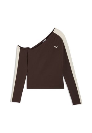 ASYMMETRIC - T-shirt à manches longues - chocolate brown