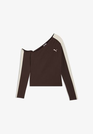 ASYMMETRIC - T-shirt à manches longues - chocolate brown