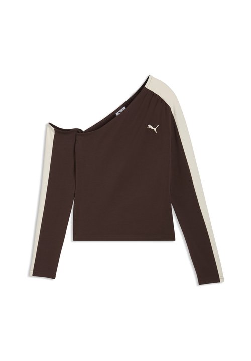 PUMA ASYMMETRIC - Long-sleeved top - chocolate brown — photo 4