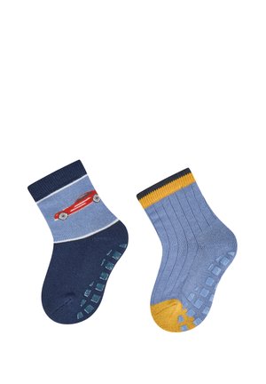 Sterntaler, ABS SOCKEN 2ER PACK AUTO UND RIPPE MIT INNENFROTTEE IM SOHLENBREICH - Socks - marine